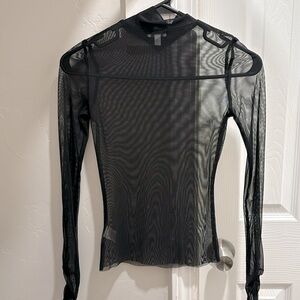Sheer long sleeve top